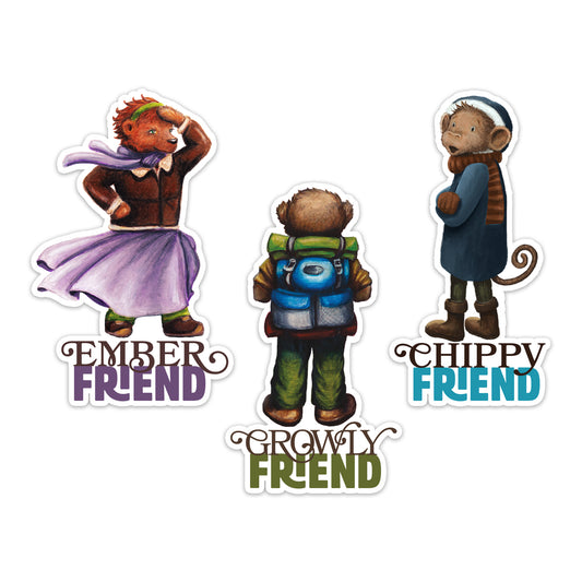 Vinyl Growly Friends Sticker